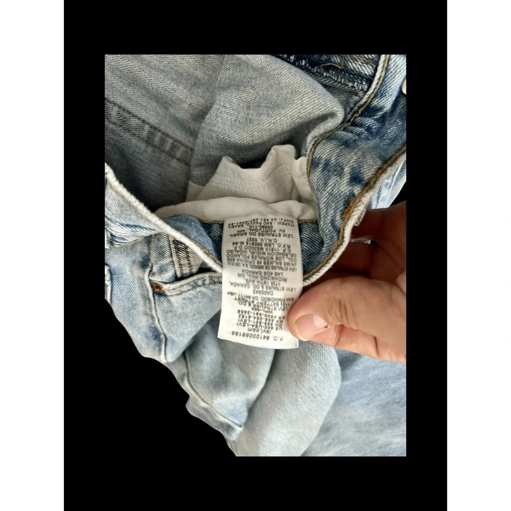 90's Vintage Levi's Jeans Men's 32x29 Blue Light Wash‎ 505 Custom Bottom Hem